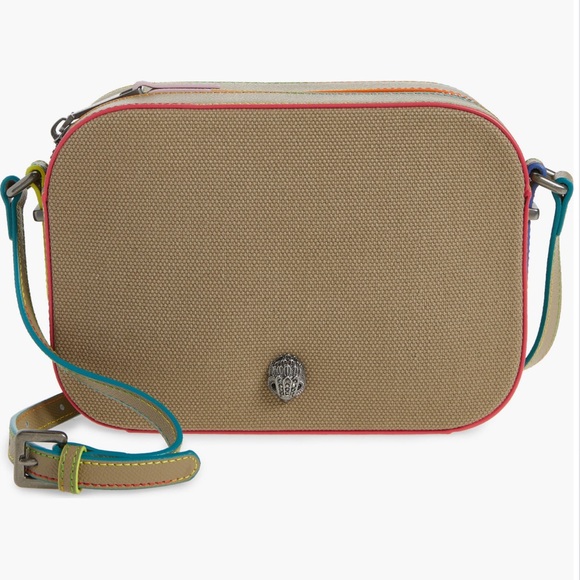 Kurt Geiger Tan Crossbody Bag with Colorful Lining - Picture 10 of 14